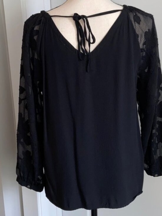 LOFT Tops - Sheer Floral Sleeve Blouse NWOT​